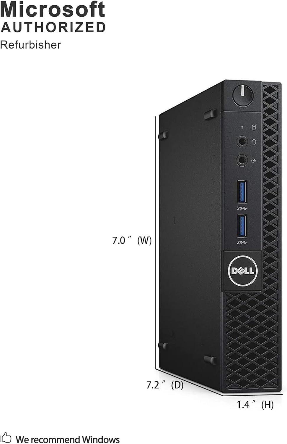 Dell OptiPlex 3060 Mini Desktop, Windows 11 Pro Micro PC Computer, Intel Core i5-8500T, 256GB SSD, 8GB RAM, WiFi, Bluetooth, LAN/RJ-45 (Renewed)