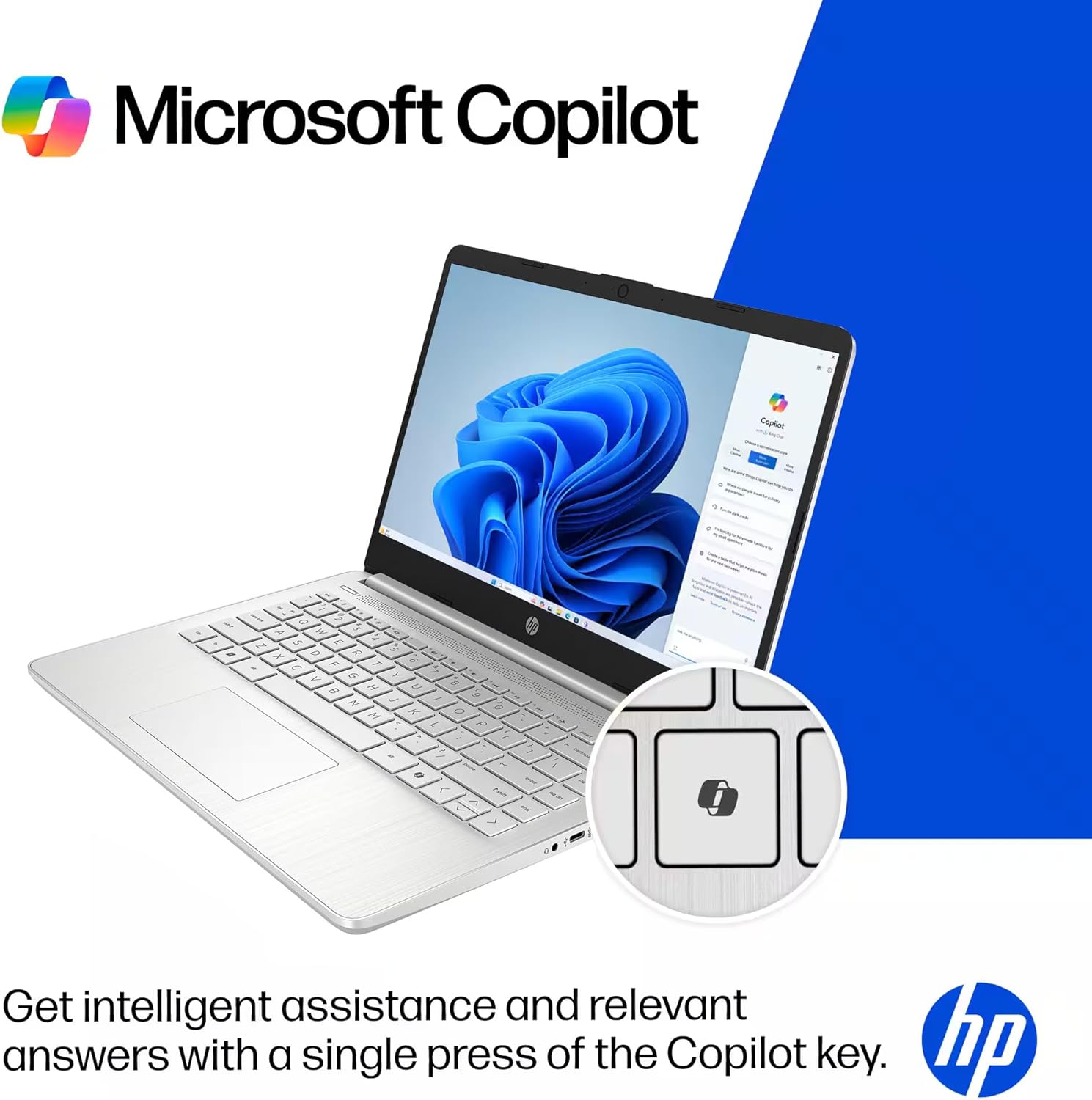 HP 14” Ultra Light Thin Laptop Computer 2026 Premium, MS Office, Copilot AI, 4-Core Intel CPU, 4GB DDR5 RAM, 628GB Storage (128GB UFS+500GB Ext), Long Battery, MarxsolAccessory, Win 11 Pro, Silver