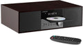 LONPOO Stereo Shelf System for Home, Vintage CD Player 40W RMS Micro Mini System with Remote Control, Bluetooth, FM Radio, USB MP3 Playback & Aux-in,Brown
