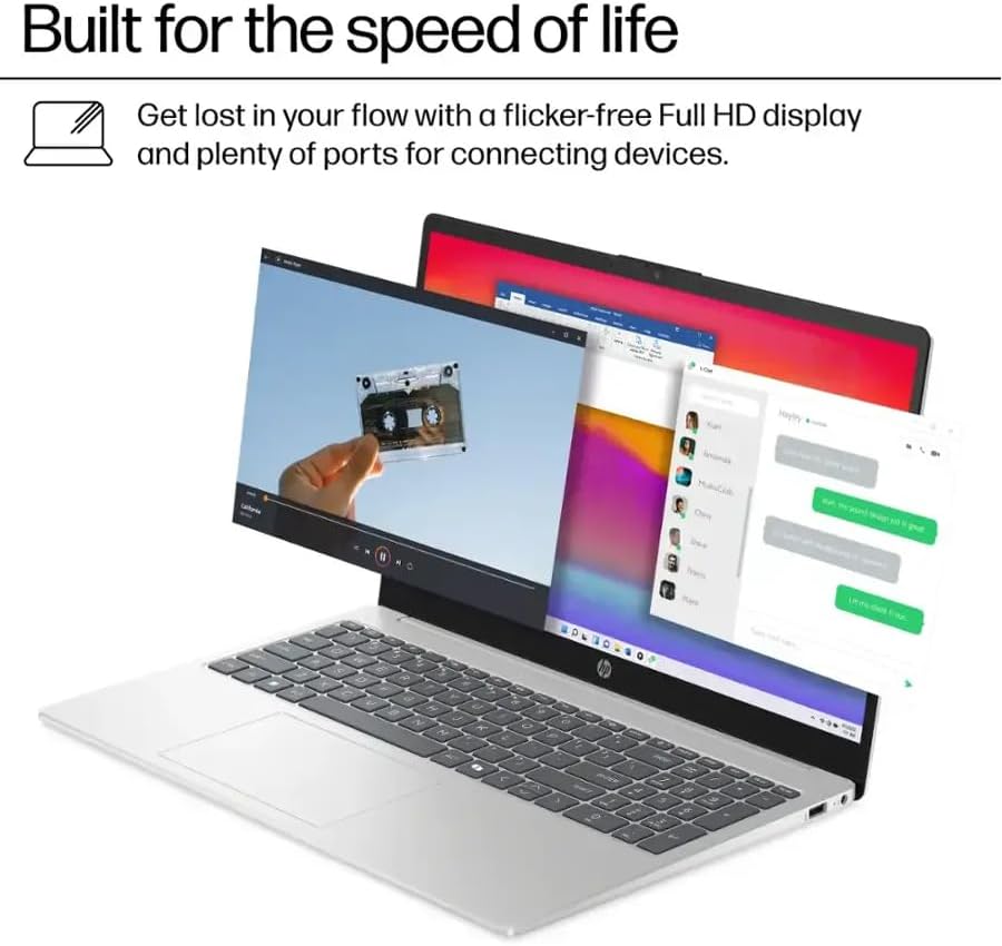 HP 15.6" Touchscreen Laptop 2026 with Lifetime Office, Intel 13th Gen Core i3-1315U (up to 4.5 GHz), 32GB RAM, 1TB SSD, Windows 11 Pro, AI Copilot, Wi-Fi 6, Bluetooth 5.3, HDMI, w/Zenbyte Accessory