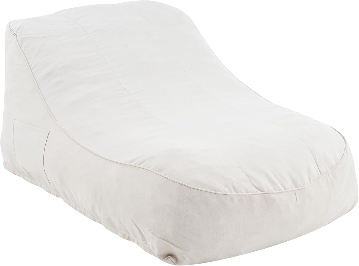Christopher Knight Home Hilar Outdoor Bean Bag Chair, Fabric Bean Bag Lounger for Adults and Kids, Outdoor Comfy Reading Chair, Patio Lounge Sofa for Poolside Garden, Beige