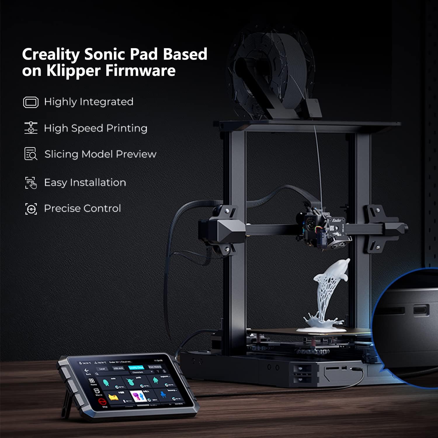 Creality Sonic Pad 7 Inch Touch Screen 3D Printer Bundle with Creality Nebula Camera for Sonic Pad
