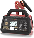 TowerTop 25A Pro+ Battery Charger, 6V/12V Car Battery Charger Fully Automatic Smart Battery Maintainer with Engine Start, Auto Desulfator, Battery Repair, for All Lead-Acid, AGM and LiFePO4 Batteries