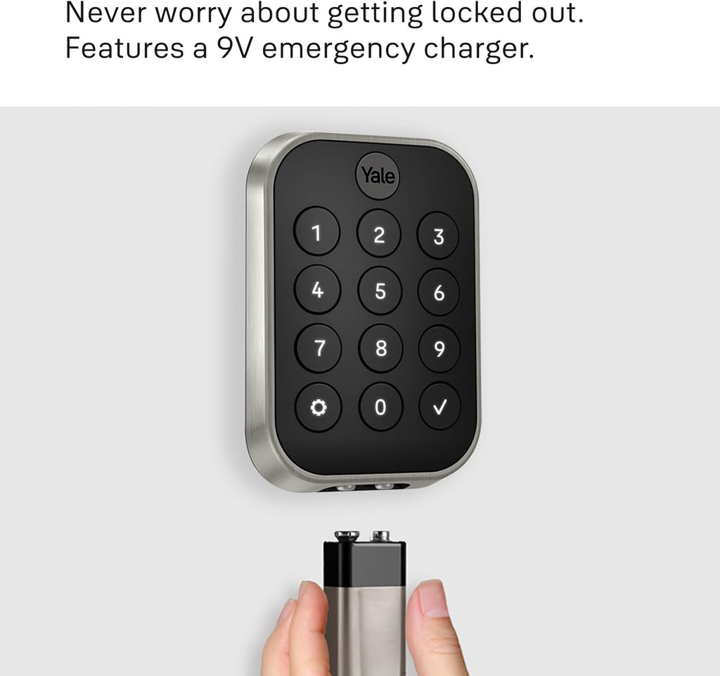 Yale Security Home Assure Lock 2 Deadbolt, Black Suede Keyless Entry Door Lock with Digital Touchscreen Keypad and Bluetooth Connectivity (No Wi-Fi), YRD430-BLE-BSP