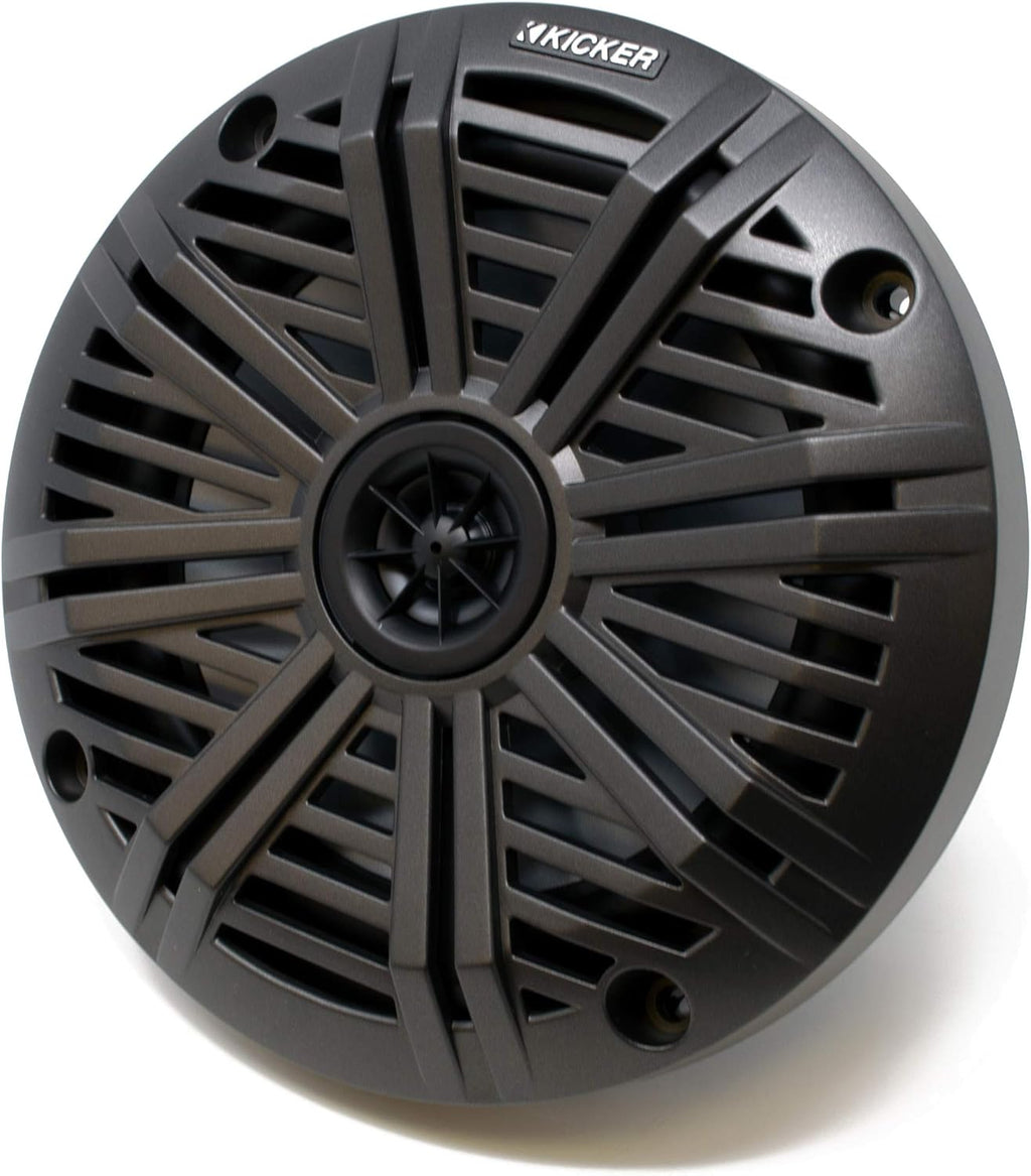KICKER 6.5" Marine Speakers (2 Pair) Charcoal Salt Water Grills OEM Replacement Speakers