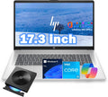 HP 17.3" Laptop Computer, Intel 13th 8-Cores i3-N305 Processor, 32GB RAM, 1TB PCI-E SSD, Windows 11 Pro, Free Lifetime MS Office • Copilot AI, 10-Key Number Pad, External DVD Drive, Natural Silver