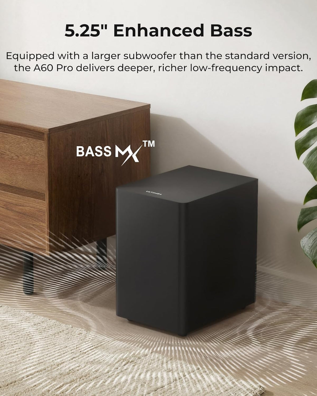 ULTIMEA 7.1ch Surround Sound System for TV, Dolby Atmos Sound Bar with 4 Surround Speakers, VoiceMX, BassMX, 420W Peak Power Sound Bar for Smart TV, HDMI eARC, App Control, Aura A60 Pro, 2026 Model