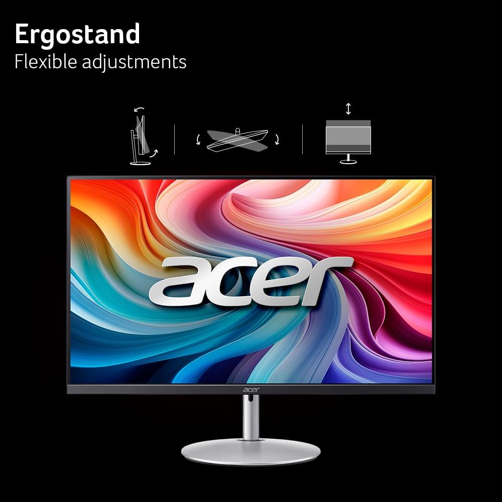 acer SH243Y P1si 23.8" IPS Full HD (1920 x 1080) Zero-Frame Gaming Office Monitor | AMD FreeSync Technology | Up to 144Hz Refresh | 1ms (VRB) | Tilt, Height Adjustment & Swivel | HDMI & VGA Ports
