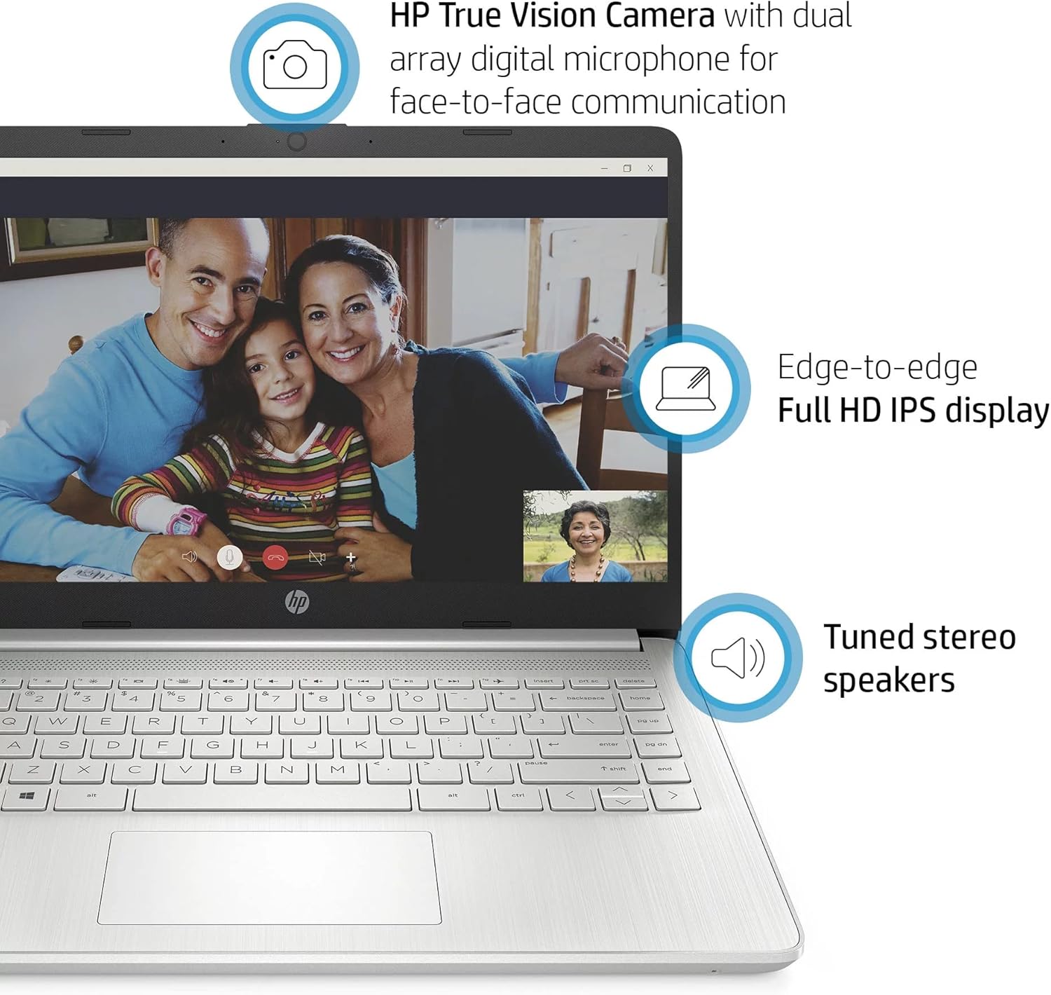 HP Pavilion Laptop (2022 Model), 14in FHD IPS NonTouch Display, AMD Ryzen 3 3250U, 8GB RAM, 128GB SSD, Thin & Portable, Micro-Edge & Anti-Glare Screen, Long Battery Life, Win 11