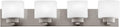 Design House 578013 Dove Creek Vanity Light Dimmable with Frosted Glass for Above Bathroom Mirror, Satin Nickel, 4-Light