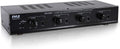 Pyle 4 Channel Speaker Selector Switch - Multi Zone A B Speaker Distribution Controller Box w/Independent Audio Source Volume Control, Supports Home Theater Stereo Amplifier Receiver System - PSLSW4