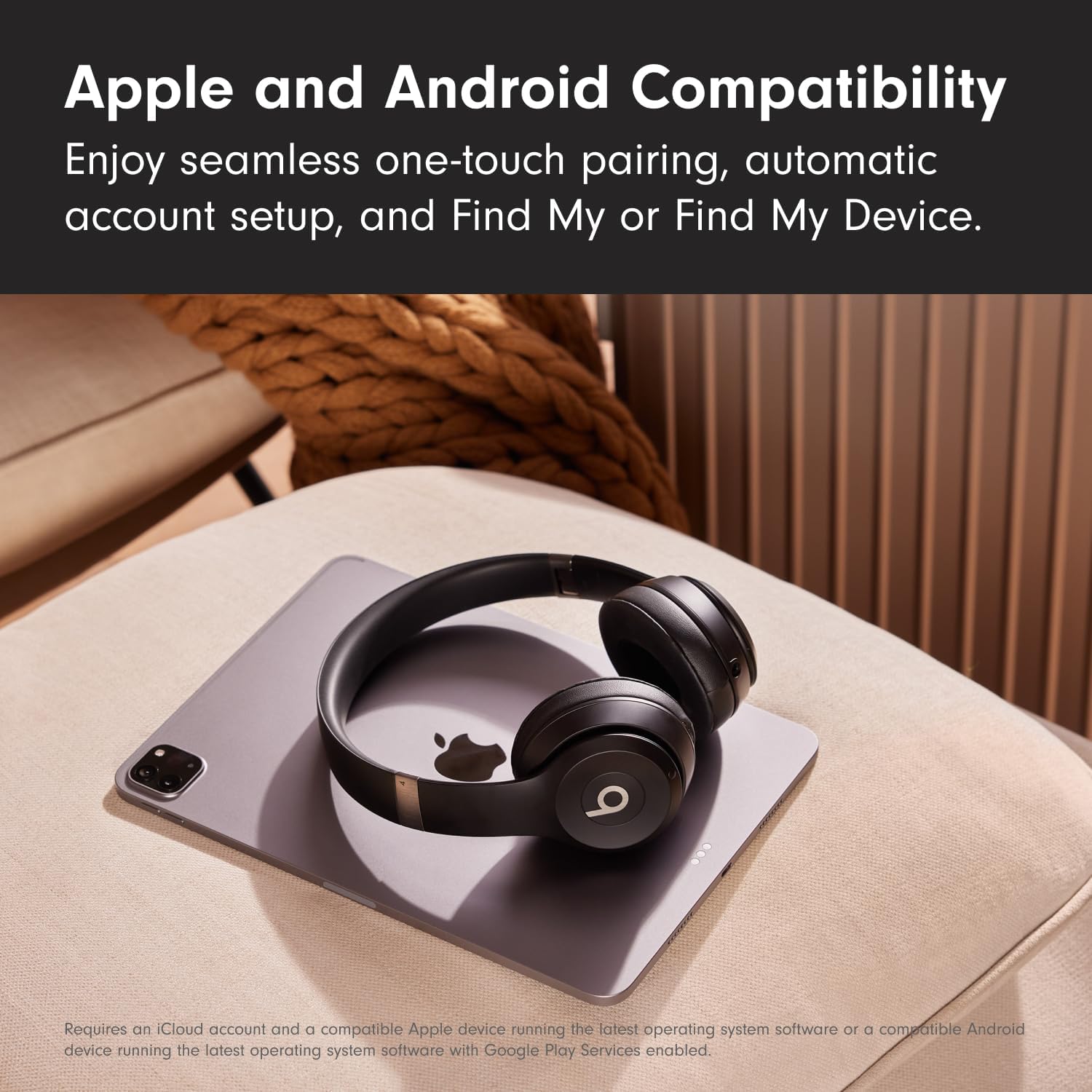 Beats Solo 4 - Wireless On-Ear Bluetooth Headphones, Up to 50-Hour Battery Life, Ultra-Lightweight Comfort, Powerful and Balanced Sound, Apple & Android Compatible - Matte Black