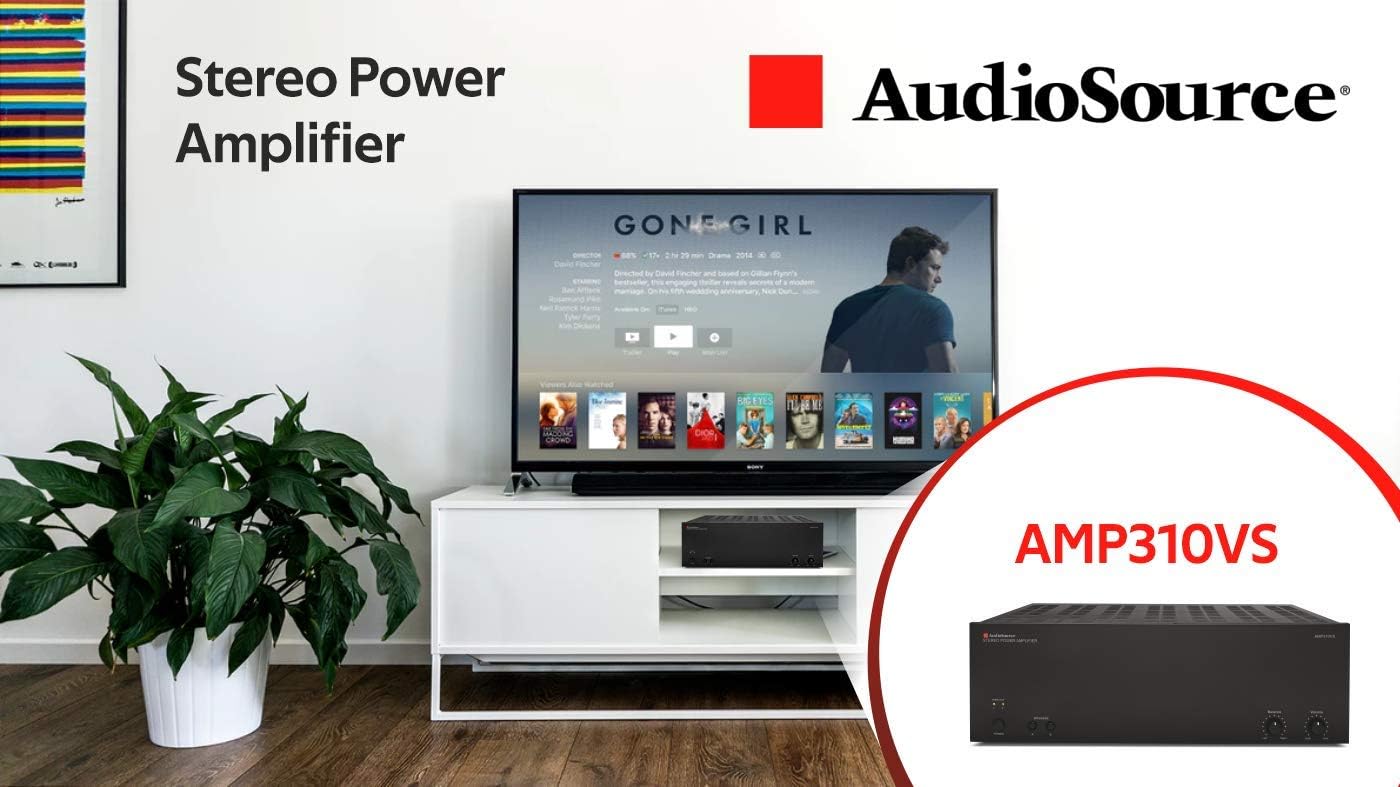 AudioSource Analog Amplifier, Stereo More Power A Amplifier AMP310VS for Home Sound Systems