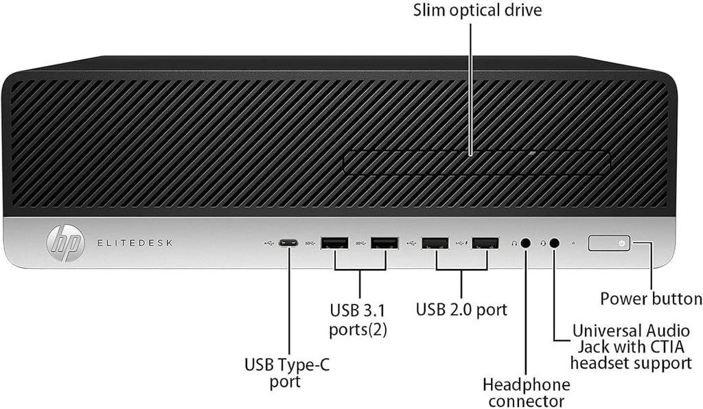 HP Elitedesk 800 G3 SFF PC Desktop Computer, Windows 11 Pro, Core i7-7700 3.6GHz Up to 4.2GHz, 8GB RAM, 256GB SSD, Keyboard, Mouse, USB WiFi+BT (Renewed)