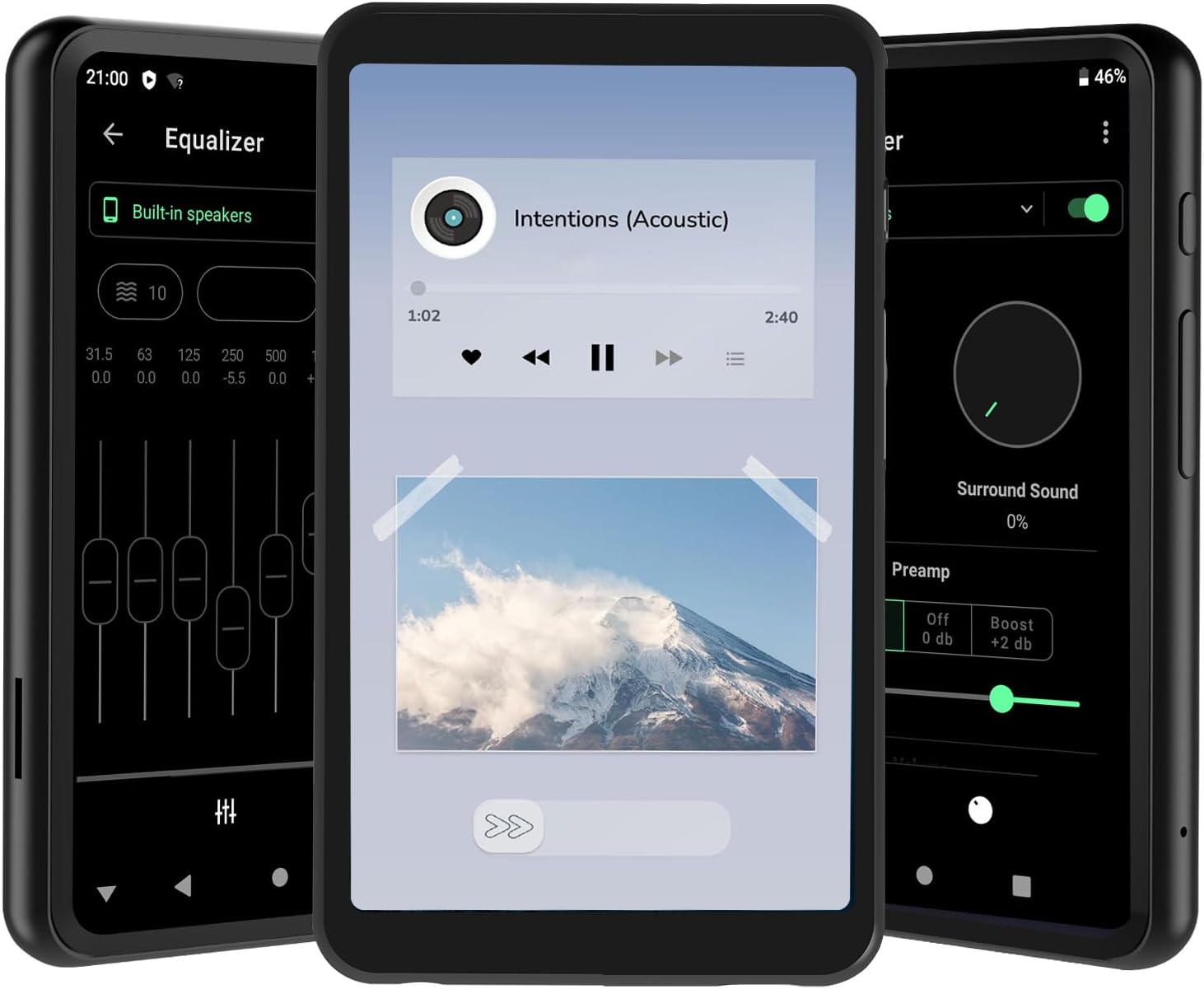 80GB Hi-Fi Smart MP3 Player with Bluetooth 5.0 and WiFi, 4 Inch Full Touch Screen IPS LCD Music Player, Built-in Speaker, Black