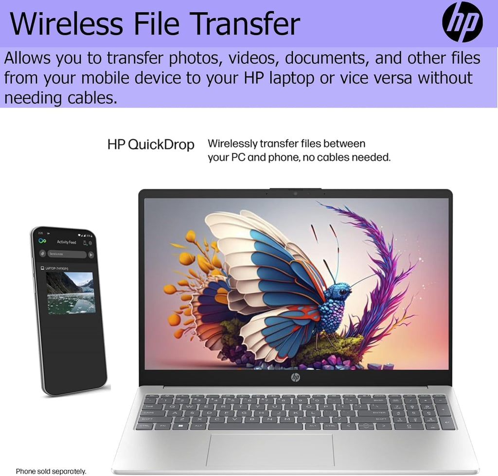 HP Pavilion 15.6" FHD Laptop | 32GB RAM • 1TB PCIe SSD | Intel Core i5-1235U (10 Core) Processor | Copilot & AI Ready | Bluetooth | HDMI | Wi-Fi 6 | Windows 11 | WOWPC Recovery USB
