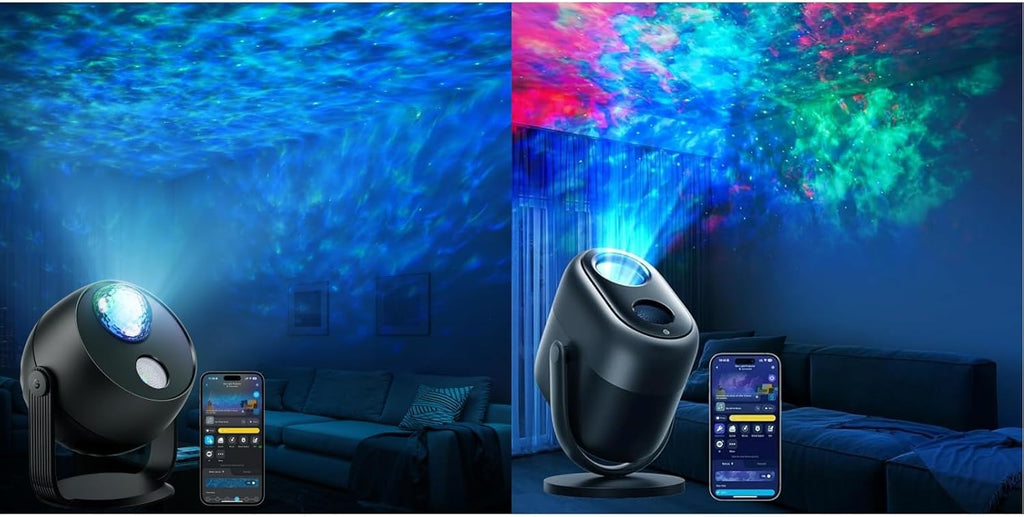 Govee Nebula Star Projector Lights Bundle with Govee Star Light Projector with Ocean Wave Ripple Effects