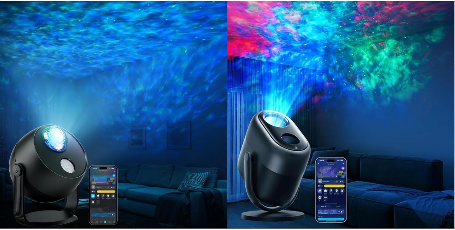 Govee Nebula Star Projector Lights Bundle with Govee Star Light Projector with Ocean Wave Ripple Effects