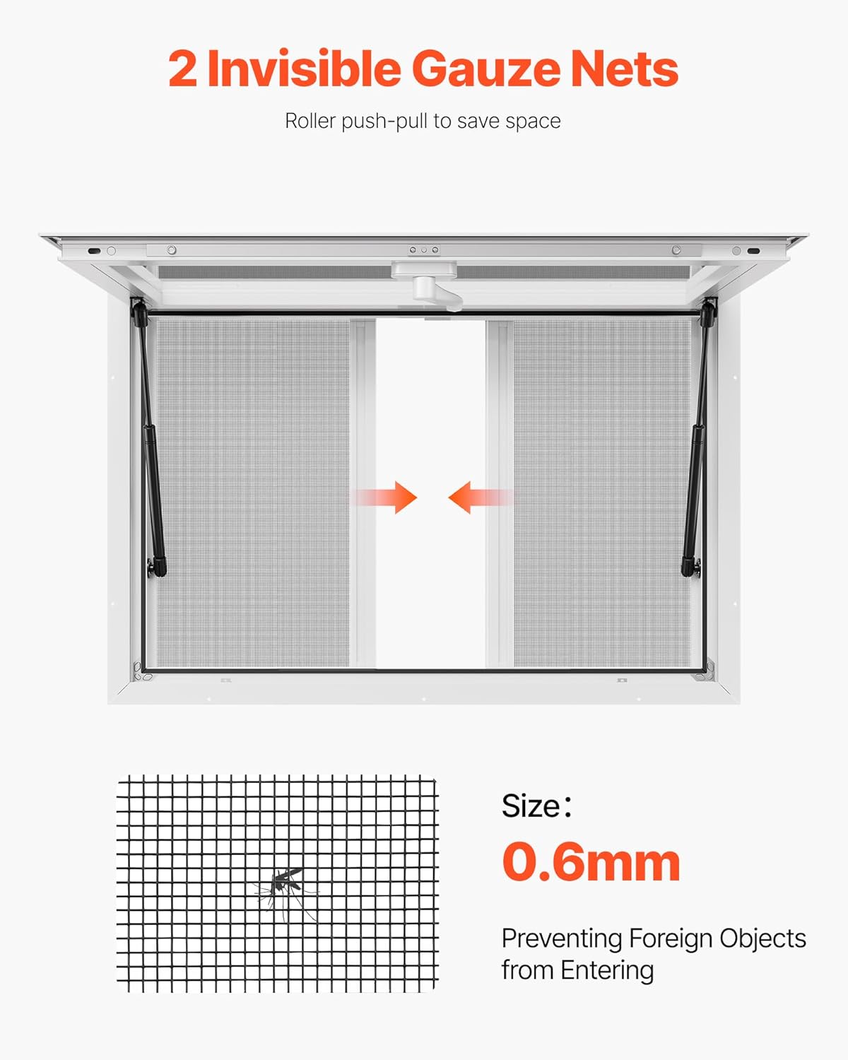 VEVOR Concession Window Aluminum Alloy Frame Service Windows for Food Truck, Up to 85 Degrees Stand Serving Window with Awning Door and Drag Hook (2 left&right sliding windows, 36x24in)