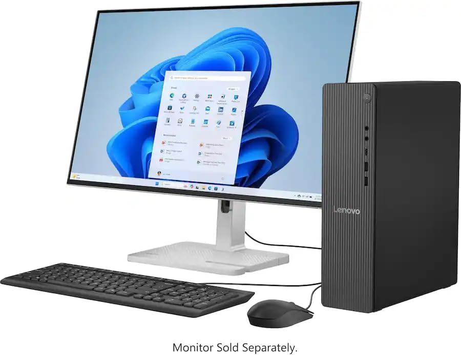 Lenovo IdeaCentre Secure & Productive Business Tower Desktop｜16GB DDR5 RAM | 14TH Intel 4-core (Beat i5-12400T) | 756GB Storage(256GB SSD & 500GB HDD) | HDMI, Wi-Fi 6E, RJ-45, USB-C｜Windows 11 Pro