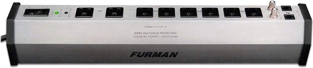 Furman PST-8 Power Station Home Theater Power Conditioner with (2) Extension Cable Bundle