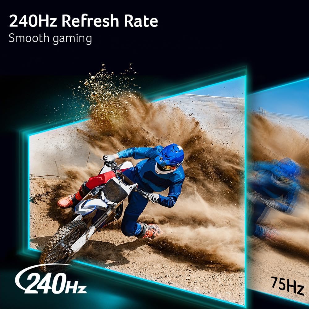 acer Nitro 31.5” Gaming Monitor | Full HD 1920 x 1080 | 1500R 16:9 Curved | AMD FreeSync Premium | 240Hz Refresh Rate | 1ms (VRB) | 1 x Display Port 1.4 & 2 x HDMI 2.1 Ports | ED320Q W0biip