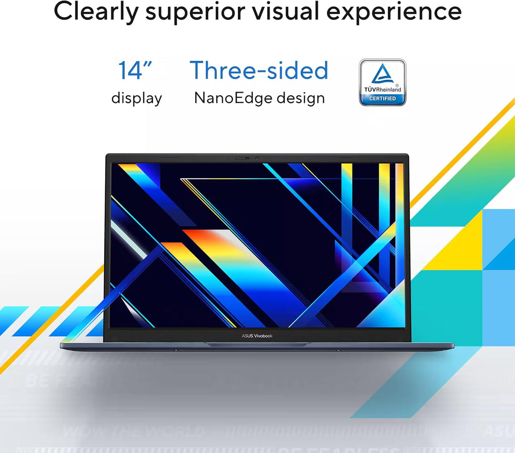 ASUS Vivobook Laptop 2025 Ultra Portable Business Computer, 14" FHD Display, 16GB RAM, 1TB Storage (512GB SSD + 500GB Ext), 6-Core Intel i3-1315U, MarxsolAccessory, Win 11 Pro, Lifetime Office 2024