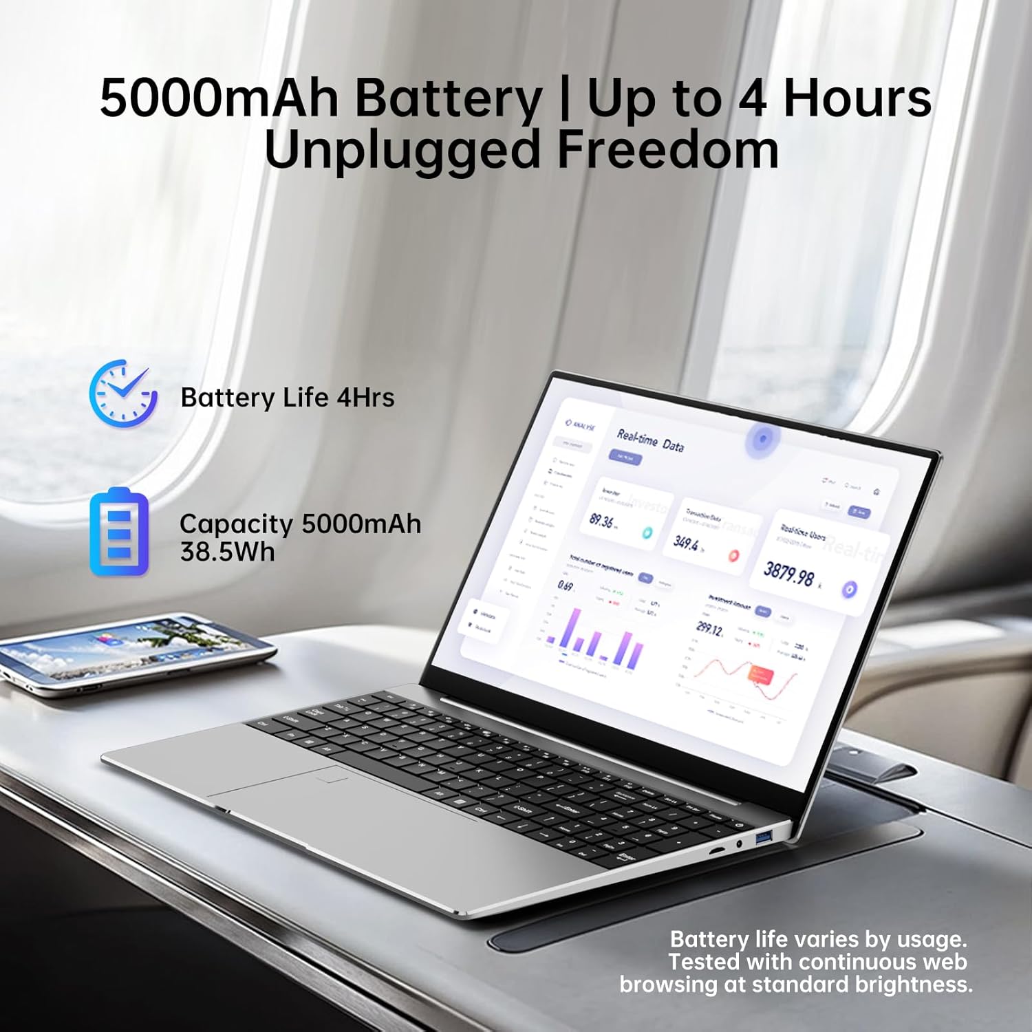 2026 Latest 15.6'' Laptop Windows 11, 8GB RAM 256GB SSD, Pentium 6500Y (3.40GHz), Backlit Keyboard, 1080p Full HD Display, Fingerprint, Webcam, USB3.2, Mini-HDMI, TF Card Slot, up to 16GB RAM 2TB SSD