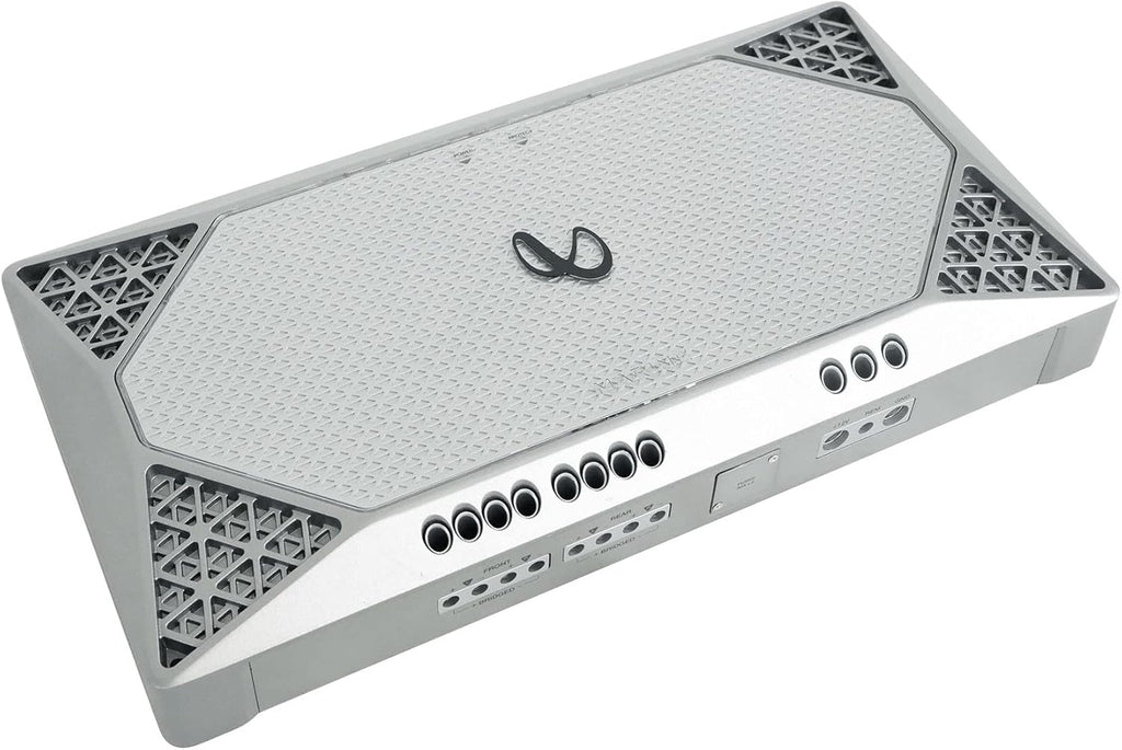 Audiosavings Bundle:(1) Infinity M704A 400w RMS 4 Channel Marine Amplifier Class D Boat Amp Bundle with (1) Rockville RWK42 4 Gauge 4 Chan Car Amp Wiring Installation Wire Kit (2) RCA's (Items 2)