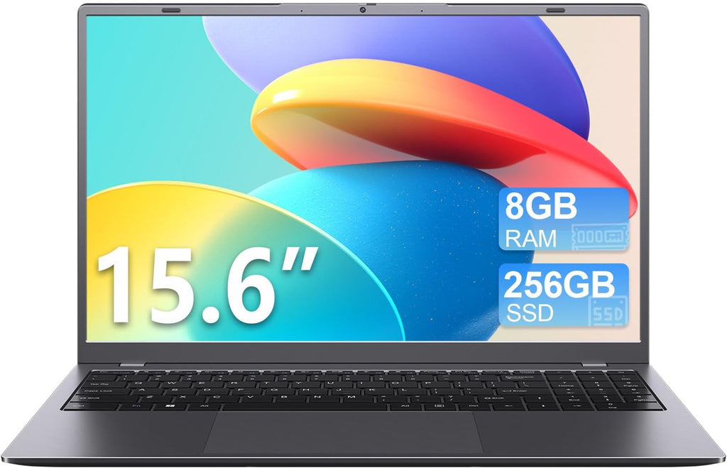 Laptop Computer, 15.6 inch Laptops with 256GB SSD 8GB RAM, Pentium CPU up to 3.4GHz, Long Battery Life, USB 3.2, Type C, TF Card Slot, HDMI, Laptop Good for Business and Student
