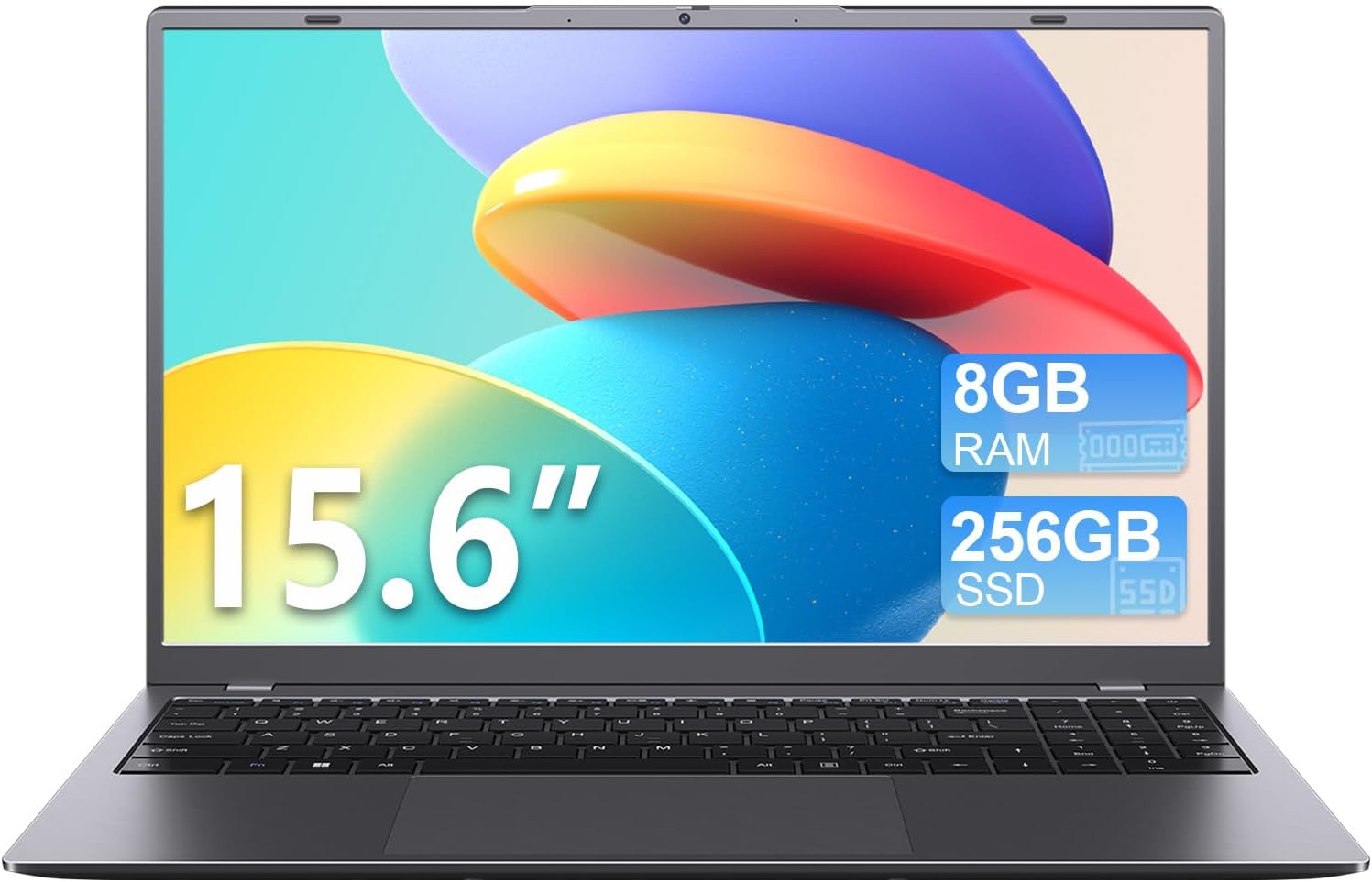 Laptop Computer, 15.6 inch Laptops with 256GB SSD 8GB RAM, Pentium CPU up to 3.4GHz, Long Battery Life, USB 3.2, Type C, TF Card Slot, HDMI, Laptop Good for Business and Student