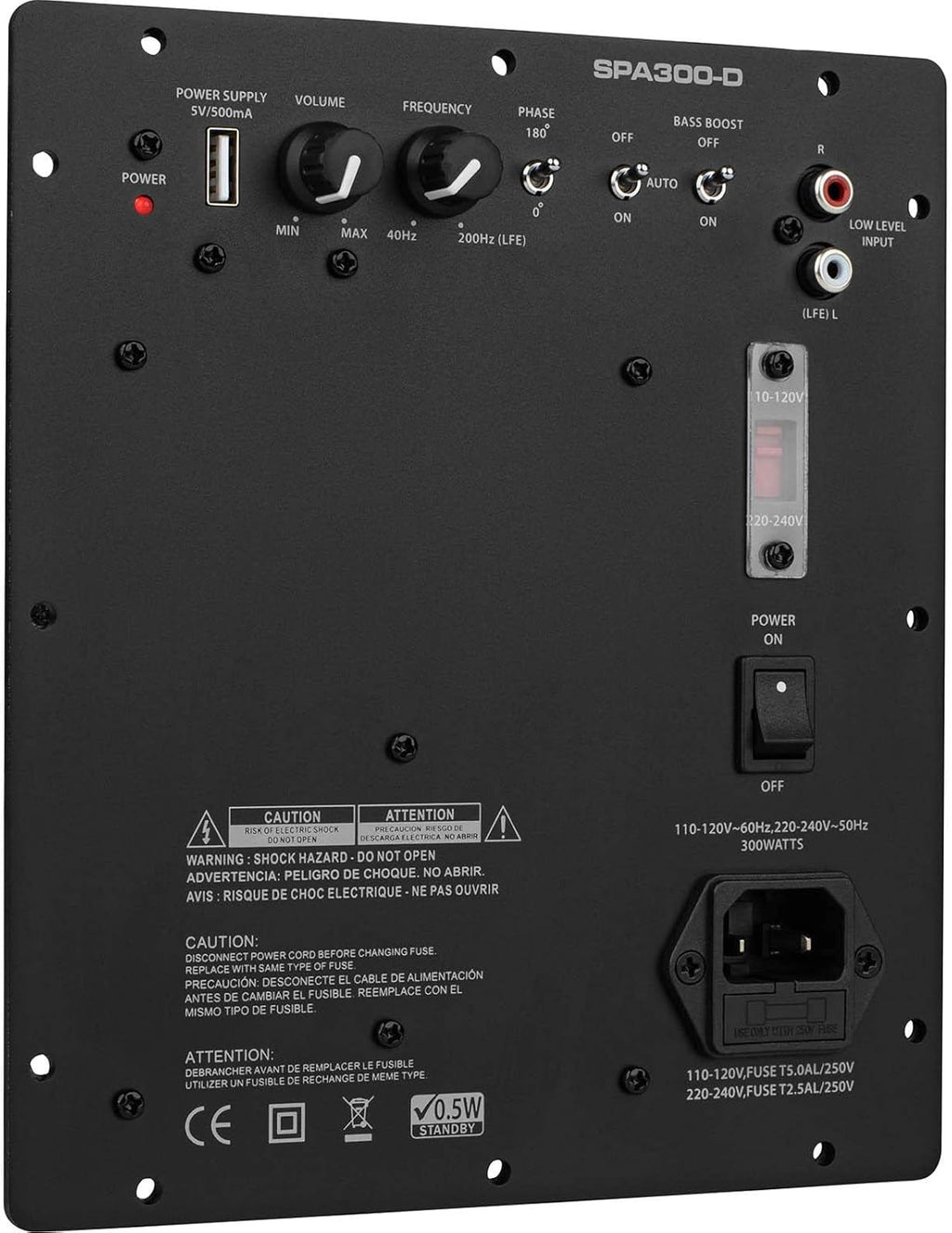 Dayton Audio SPA300-D 300 Watt Class-D Subwoofer Plate Amplifier