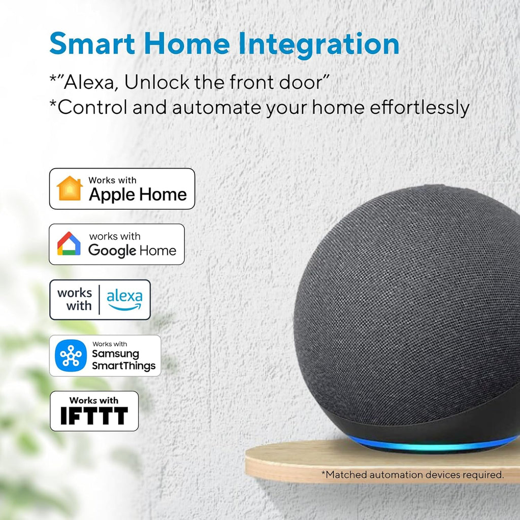 ULTRALOQ Bolt NFC Smart Lock, Tap to Unlock with Apple Home Key and Android NFC, Built-in WiFi Deadbolt, App Remote Control, Auto Lock, Works with Apple HomeKit, Alexa, Google, BHMA Certified