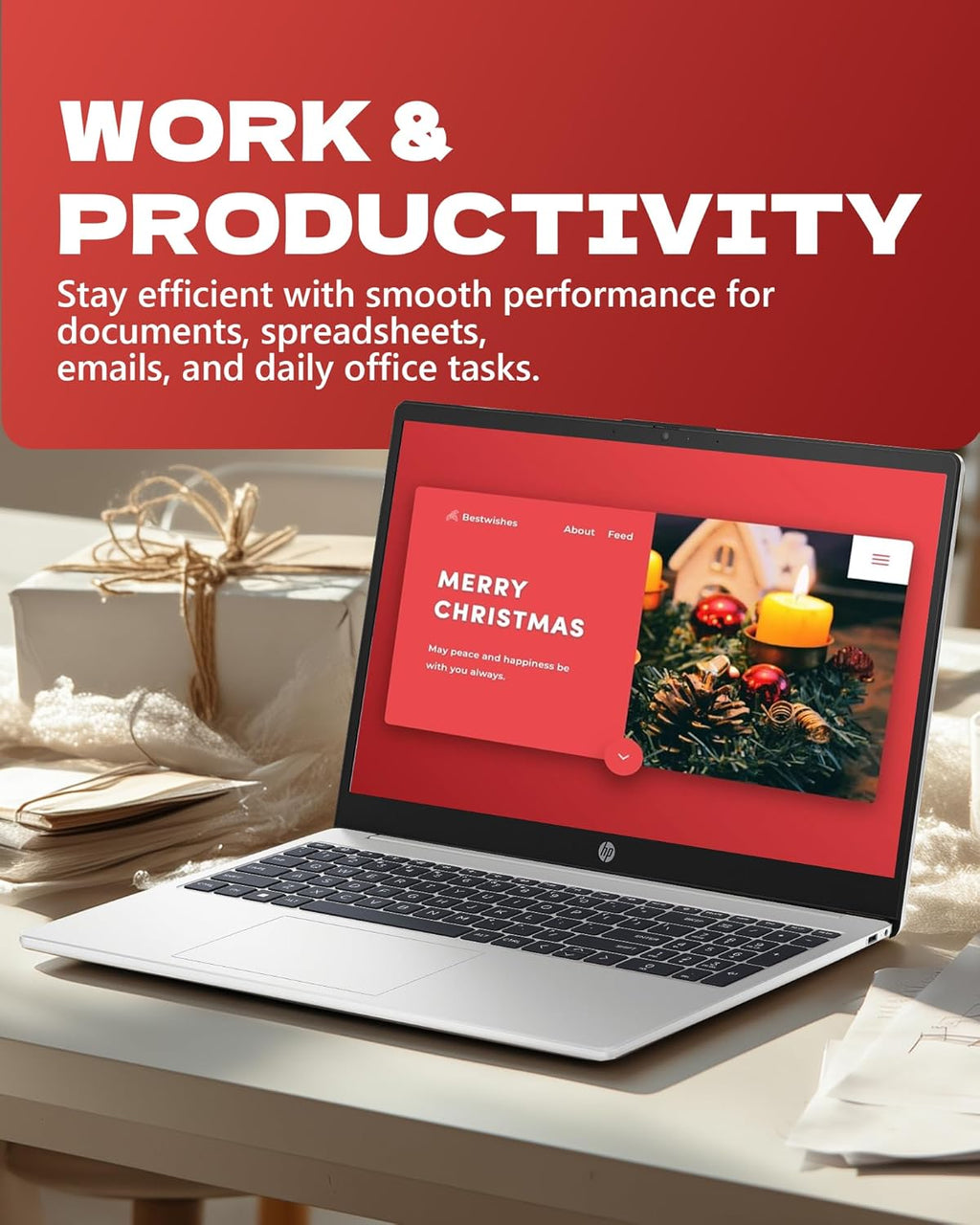 HP 2026 15.6" Laptop 250 G10, 13th Gen Intel i7-1355U (10-Core, Up to 5.0GHz), 15.6" FHD Display, 20GB RAM, 512GB SSD, Numeric Keypad, Webcam, Windows 11 Pro, WiFi 6, Bluetooth