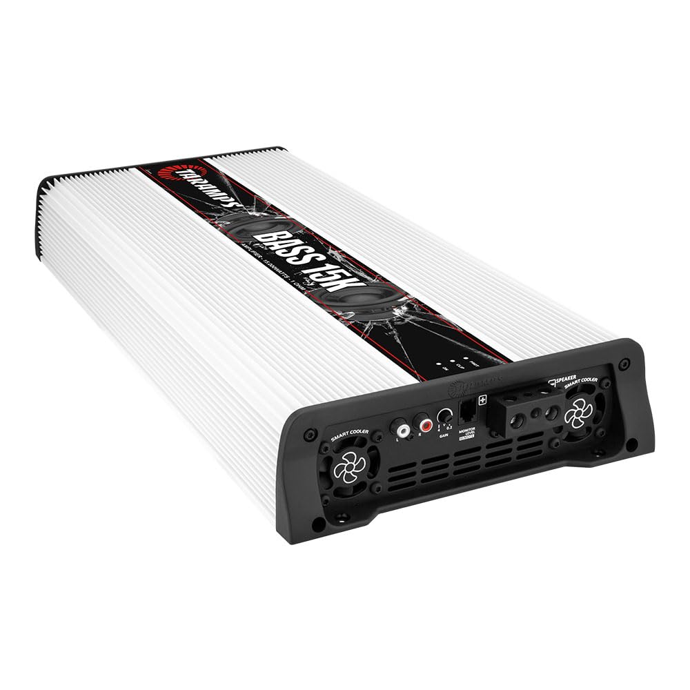 Taramps Bass 15k 1 Ohm 1 Channel 15000 Watts RMS, Mosfet Amplifier with EQ BASS, Gain Control, Class D, Monoblock Digital, Car Audio Amp, Great for Subwoofers