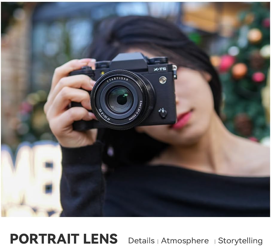 TTArtisan AF 56mm F1.8 Auto Focus Lens APS-C Compatible with Sony E-Mount Mirrorless Cameras A5000 A5100 A6000 A6100 A6300 A6400 A6500 A6600 NEX-3 NEX-3N NEX-3R NEX-5T NEX-5R NEX-5 (Black)