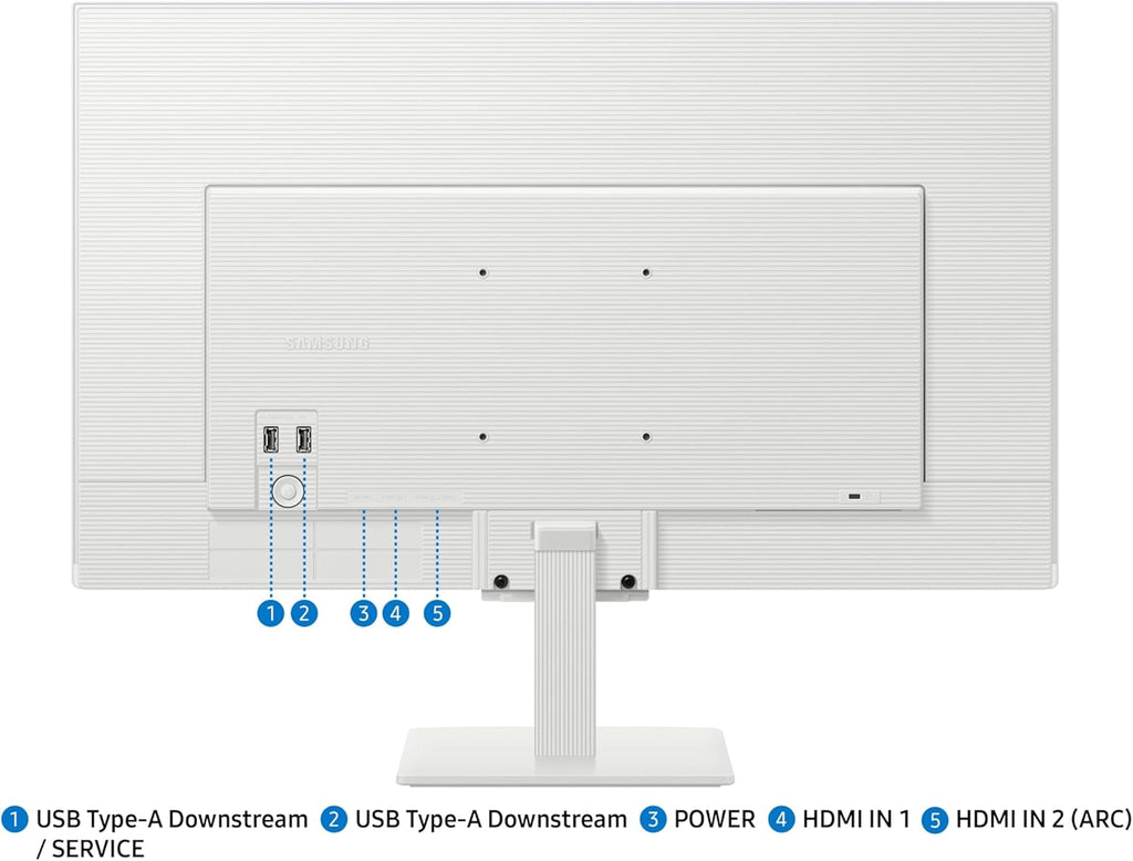 Samsung 27-Inch M5 (M50F) Series FHD Smart Monitor with Streaming TV, Speakers, HDR10, Gaming Hub, Multiple Ports, Workout Tracker, Vision Accessibility Tools, White, LS27FM503ENXZA