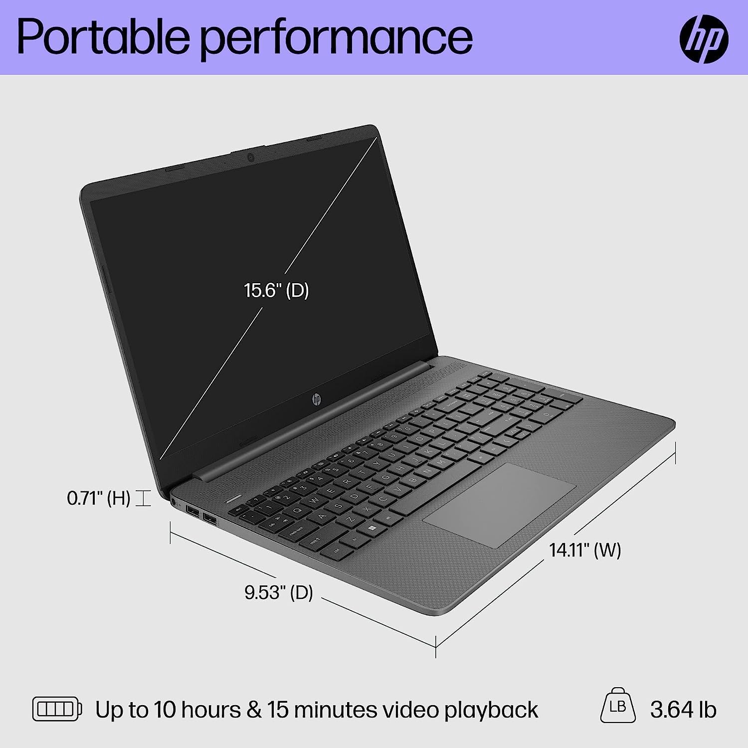 HP 15.6" FHD Display Laptop, 32GB RAM, 1TB PCIe SSD, Windows 11 Pro, Intel 6-Core Processor, Numeric Keyboard, HDMI, USB-C, Webcam, Wi-Fi 6, Fast Charge, w/BWE Accessories