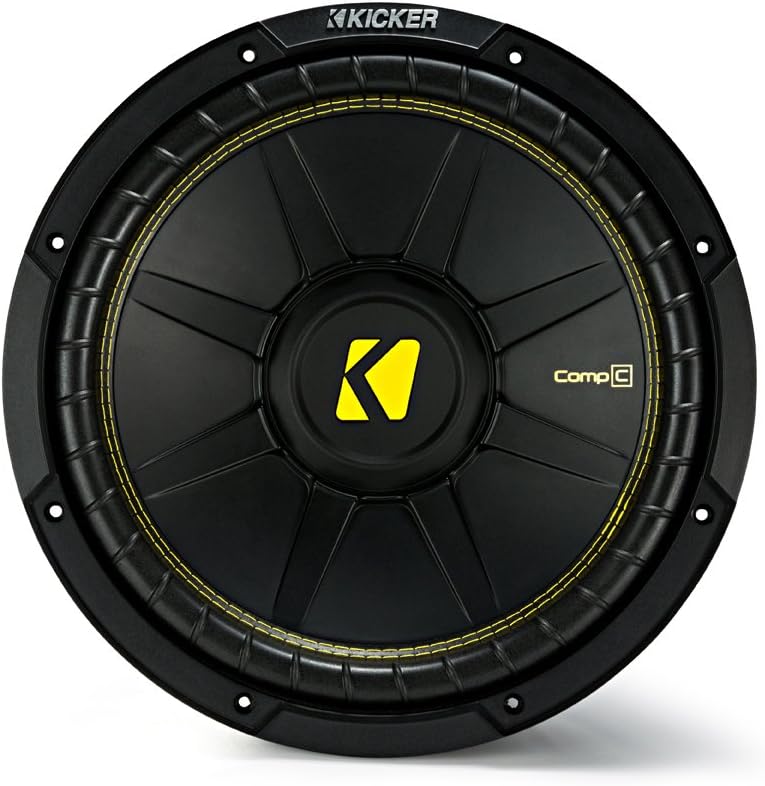 Kicker 12 Inch Bass Bundle 2 44CWCS124 Subwoofers with CXA8001 and amp Wire kit