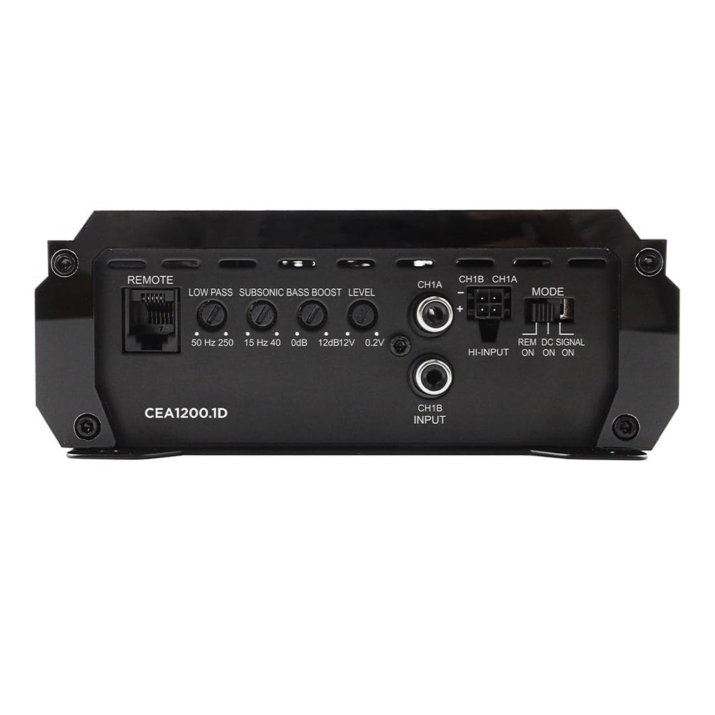 Orion Cobalt Elite CEA1200.1D Class-D Monoblock Compact Car Subwoofer Amplifier, 1200W RMS, 1/2/4 Ohm Stable, Adjustable Low Pass & Subsonic Filter, Bass Boost, MOSFET Power Supply, Bass Knob Included