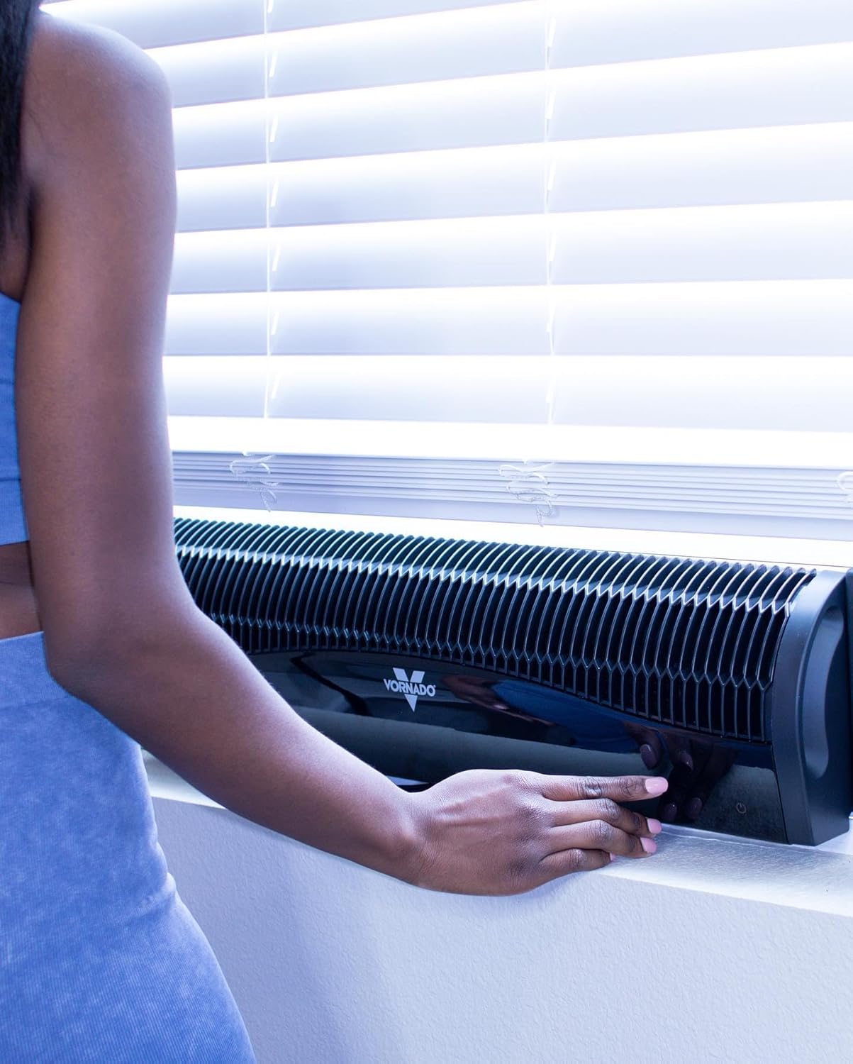 Vornado TRANSOM Window Fan with 4 Speeds, Remote Control, Reversible Exhaust Mode, Weather Resistant Case, Black, Whole Room