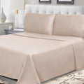 Superior 300 Thread Count Cotton Percale Sheet Set, Silky-Soft, Cooling Sheets, Bedding Basics, Breathable Sheets, 1 Elastic Deep Pocket Fitted Sheet, 1 Flat Sheet, 2 Pillowcases, Full, Tan