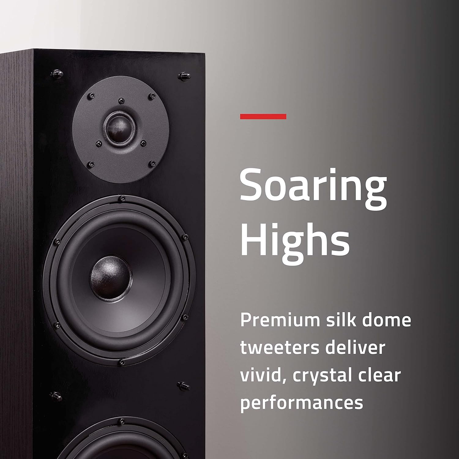 Fluance Elite High Definition Surround Sound Home Theater 5.0 Channel Speaker System Including Floorstanding Towers, Center Channel and Rear Surround Speakers - White (SXHTBWH)