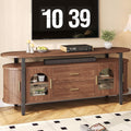 IRONCK Mid-Century TV Stand for TVs up to 70, Entertainment Center with Storage Drawer and Sliding Door, Walnut TV Console for Living Room, Bedroom