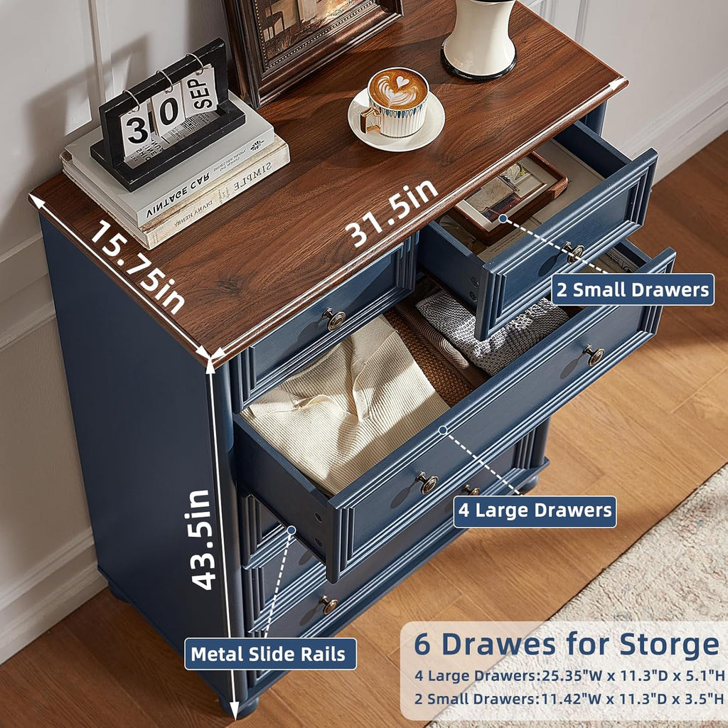 Farmhouse Dressers & Night Stand Set of 4, Wood 54" Wide 7 Drawer Dresser & 43.5" Tall Chest of Drawers, 18"Roman Column Nightstand Set of 2, Bedroom Furniture Dresser Set for Home Living Room Hallway