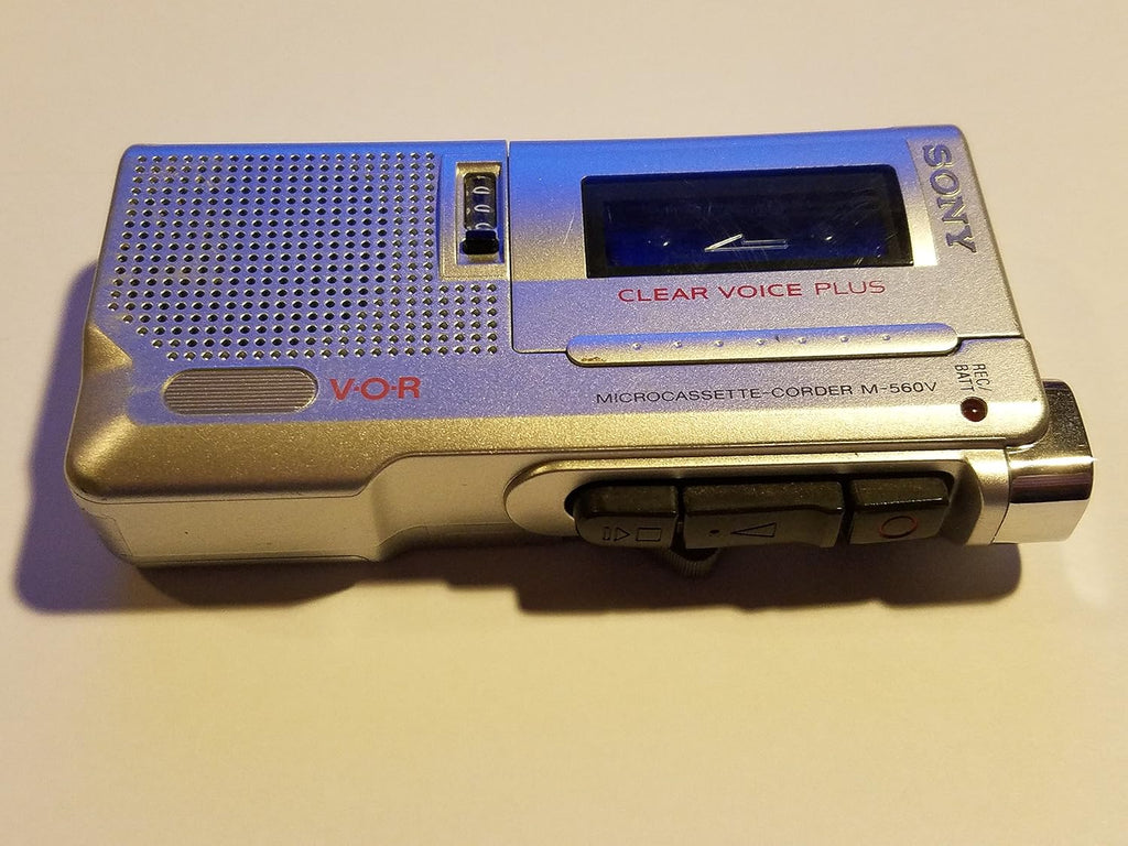 Sony Microcassette Recorder M-560V Handheld Voice Recorder with 3 New Microcassettes