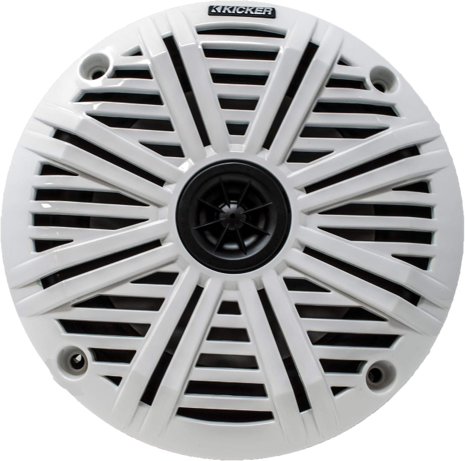 KICKER 6.5" Marine Speakers (1 Pair) White Salt Water Grills OEM Replacement Speakers