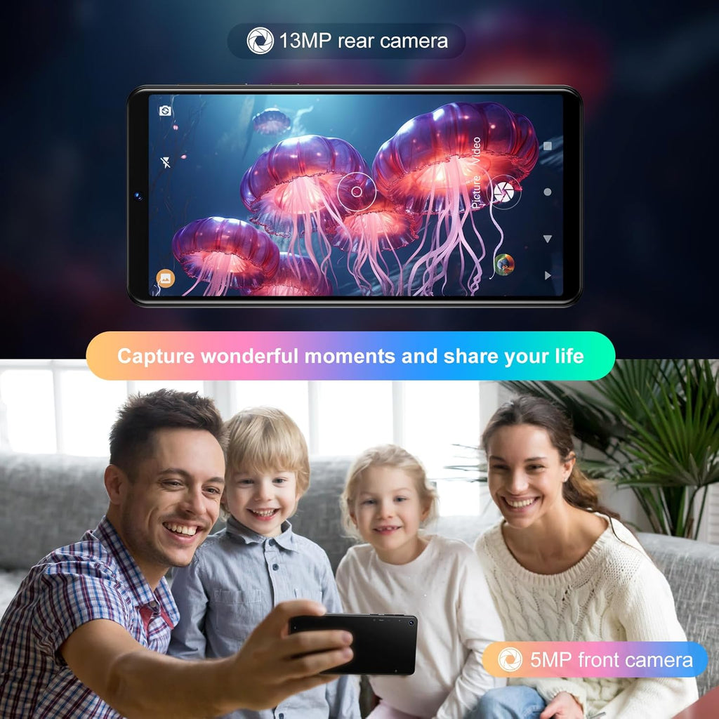 144GB MP3 Player with Bluetooth and WiFi, Android 13.0 System, Bluetooth 5.0, Oilsky Music Player with Spotify,Pandora,Amazon Music, 13PM Camera, 5.5" Touch Screen MP4 MP3 Player with App, Up to 1TB