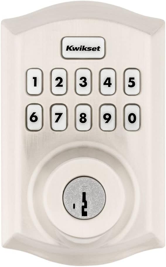 Kwikset Home Connect 620 Smart Lock Deadbolt with Z-Wave Technology, Works with Ring Alarm, Samsung Smartthings and More, Z-Wave Hub Required, Traditional Design in Satin Nickel