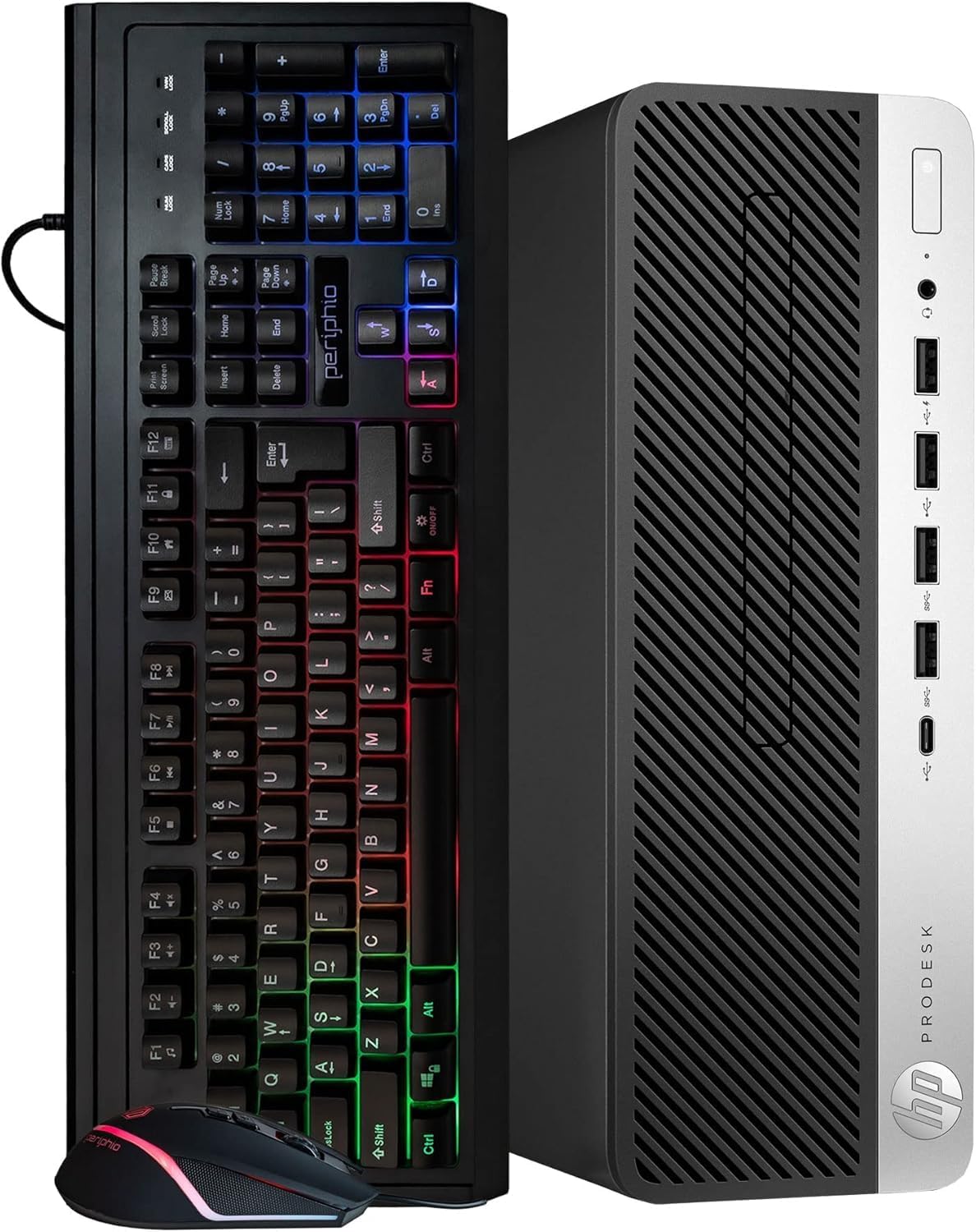 HP ProDesk 600G4 Desktop Computer | 8th Gen Hexa Core Intel i5 (3.2GHz) | 64GB DDR4 RAM | 2TB SSD | Windows 11 Home | RGB Keyboard & Mouse | Home or Office PC (Renewed)